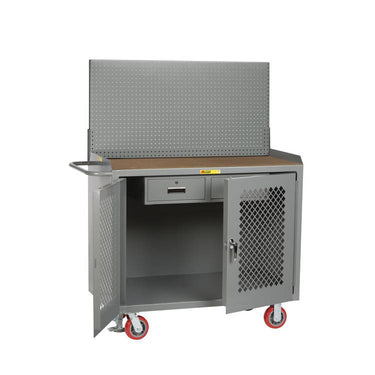 Mobile Bench Cabinets w/ Clearview Doors - Model MHP2D36FLPB